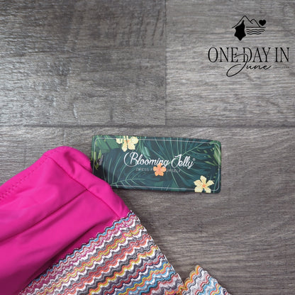 Blooming Jelly High Waist Bikini Swimsuit Size L