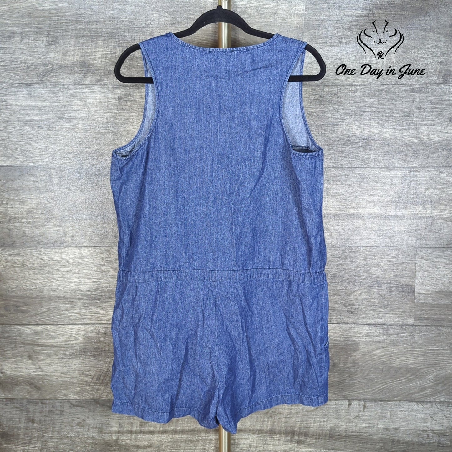 Lumiere Sleeveless Denim Romper Size L