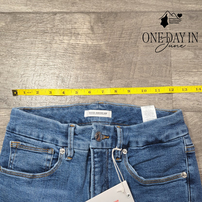 Good American Good Legs Skinny Raw Hem Jeans Size 4