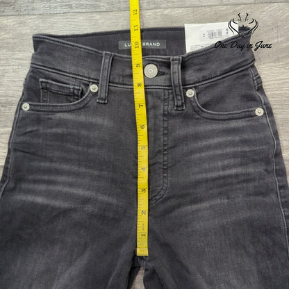Lucky Brand Uni Fit High Rise Skinny Ankle Jeans Black NWT Juniors Size 1