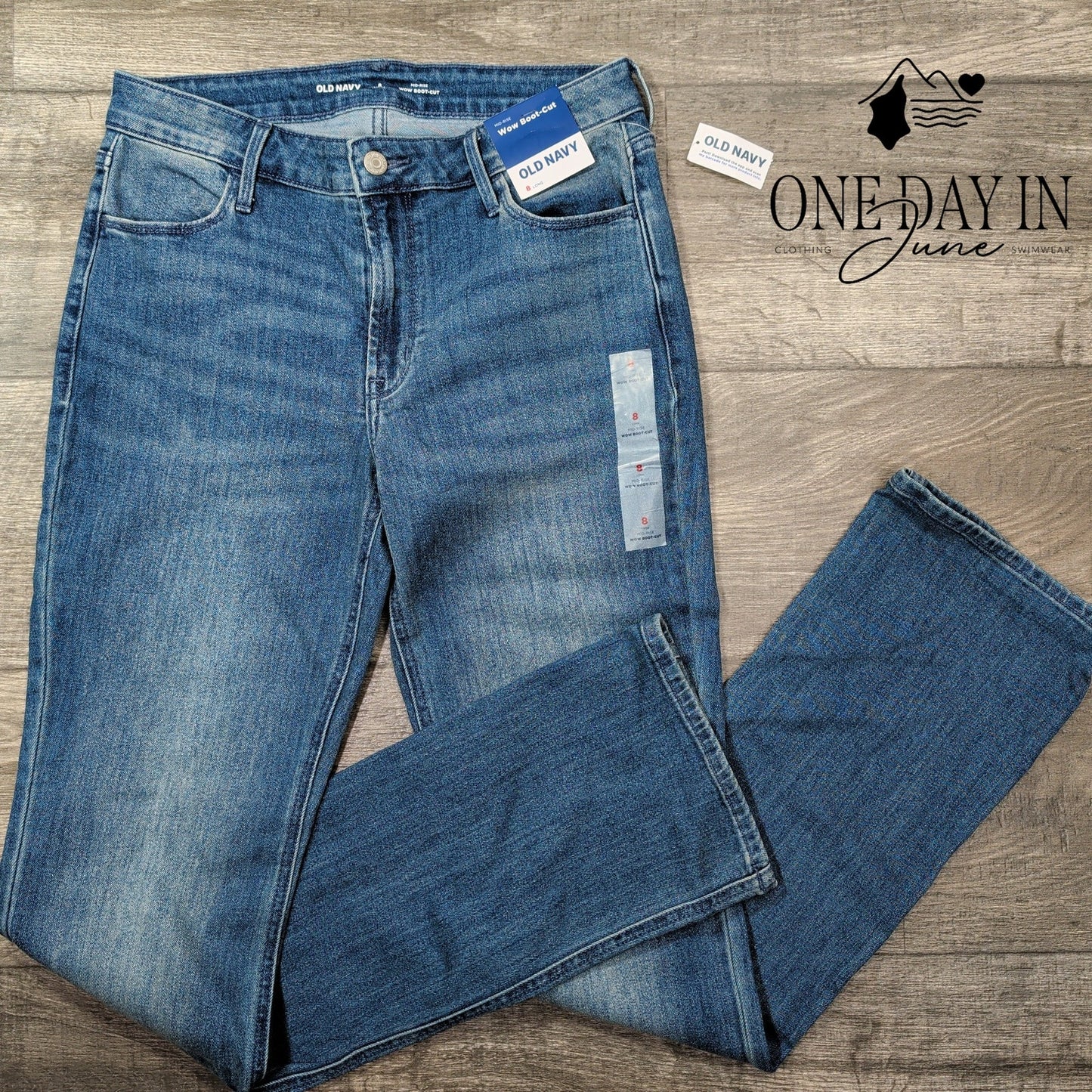 Old Navy Wow Boot Cut Jeans Size 8 Long