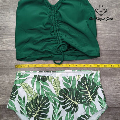 Mukeyo Drawstring Top High Waist Bikini Swimsuit Size S