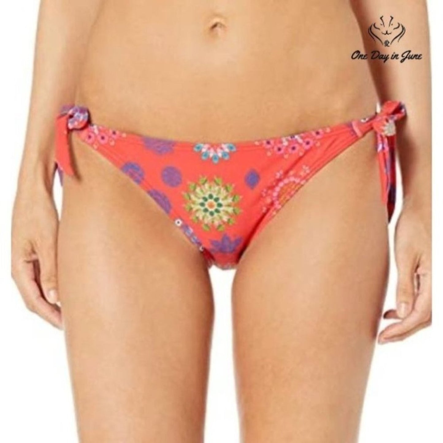 Desigual Tie Side Bikini Bottom Size M