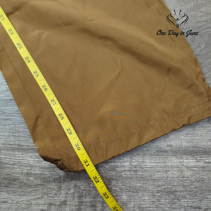 Noisy May Droplets Waterproof Cargo Rain Pants Camel Brown Drawstring Size XL