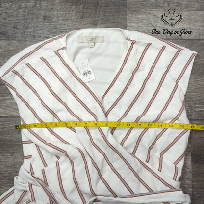 Loft Sleeveless Wrap Tie Top Size M