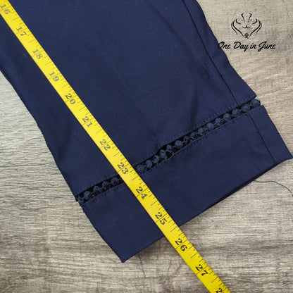 Crown & Ivy Petite Harbor Navy Cropped Pants Size 12P