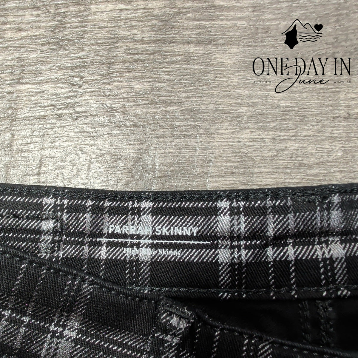 AG Adriano Goldschmied Farrah Skinny Plaid High Rise Jeans NWT Size 4 (27)