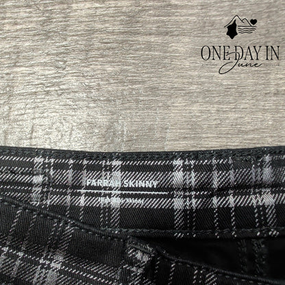 AG Adriano Goldschmied Farrah Skinny Plaid High Rise Jeans NWT Size 4 (27)