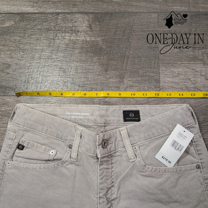 AG Adriano Goldschmied The Farrah Skinny High Rise Corduroy Pants NWT Size 4