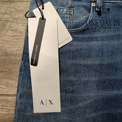Armani Exchange A/X Tailored Skinny Jeans Blue Denim NWT Size 32X32