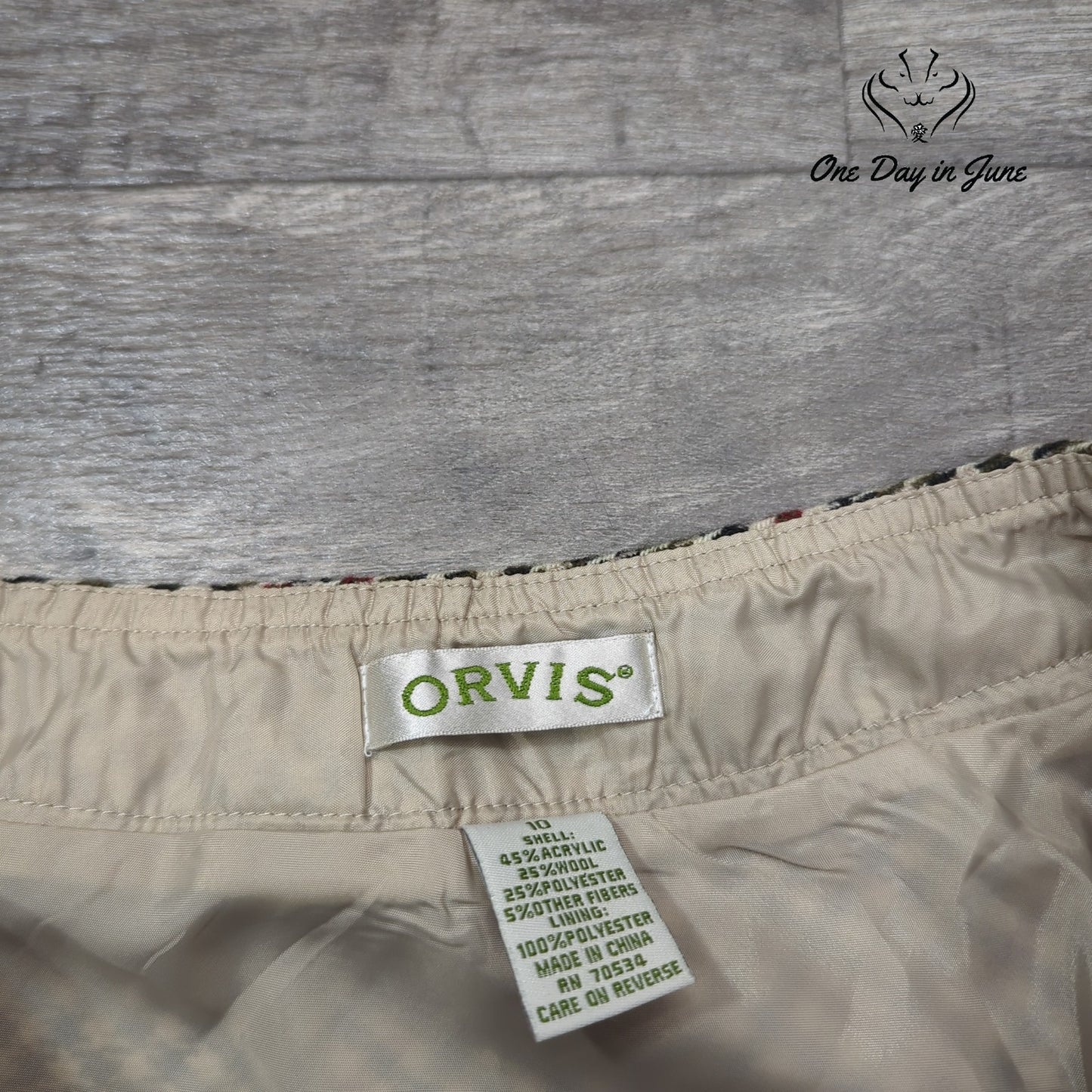 Orvis Wool Blend A Line Midi Skirt Size 10