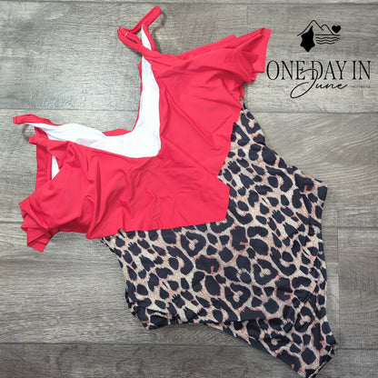 CharmLeaks Flounce Tummy Control One Piece Swimsuit Size XL