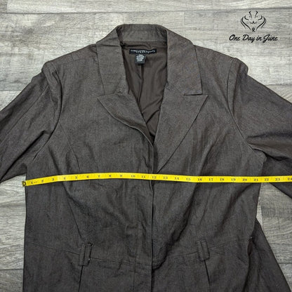 Larry Levine Plus 3 Snap Front Blazer Size 18W