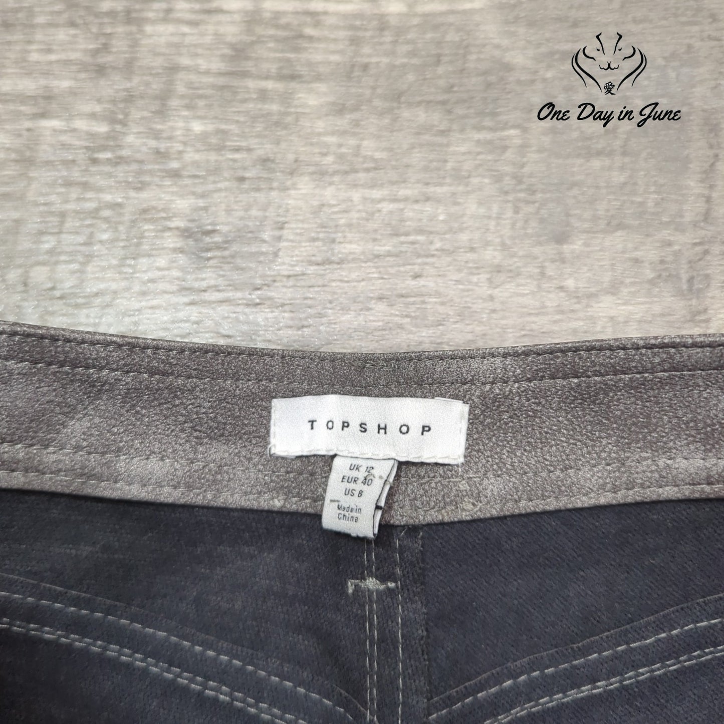 Topshop Faux Leather Straight Leg Pants Size 12