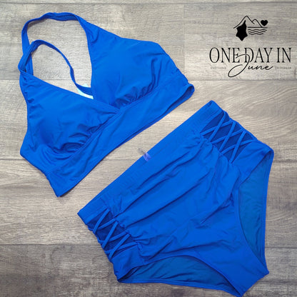 Yonique Plus Size High Waist Bikini Swimsuit Size 18W