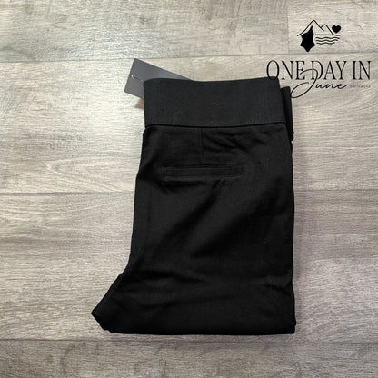 Jones New York Signature Pull On Straight Leg Pants Black NWT Size M