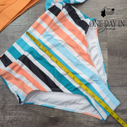 CharmLeaks Crop High Waist Bikini Swimsuit Size M