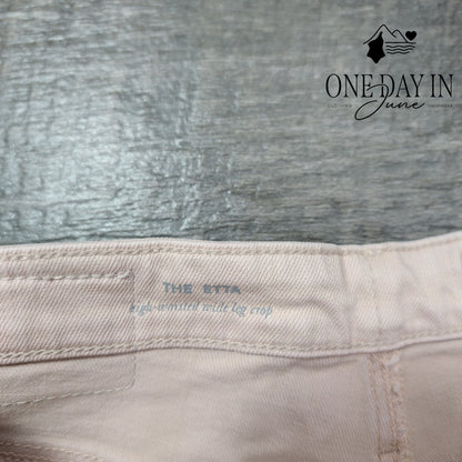 AG Adriano Goldschmied The Etta High Rise Wide Crop Jeans Pink NWT $215 Size 4