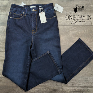 Good American Good Curve Straight Jeans High Rise Indigo NWT $159 Size 2 (26)