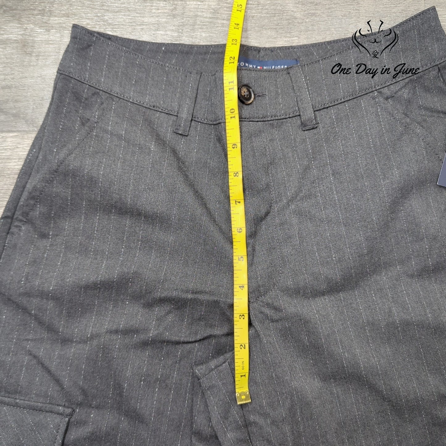 Tommy Hilfiger Striped Wide Leg Cargo Pants Size 4