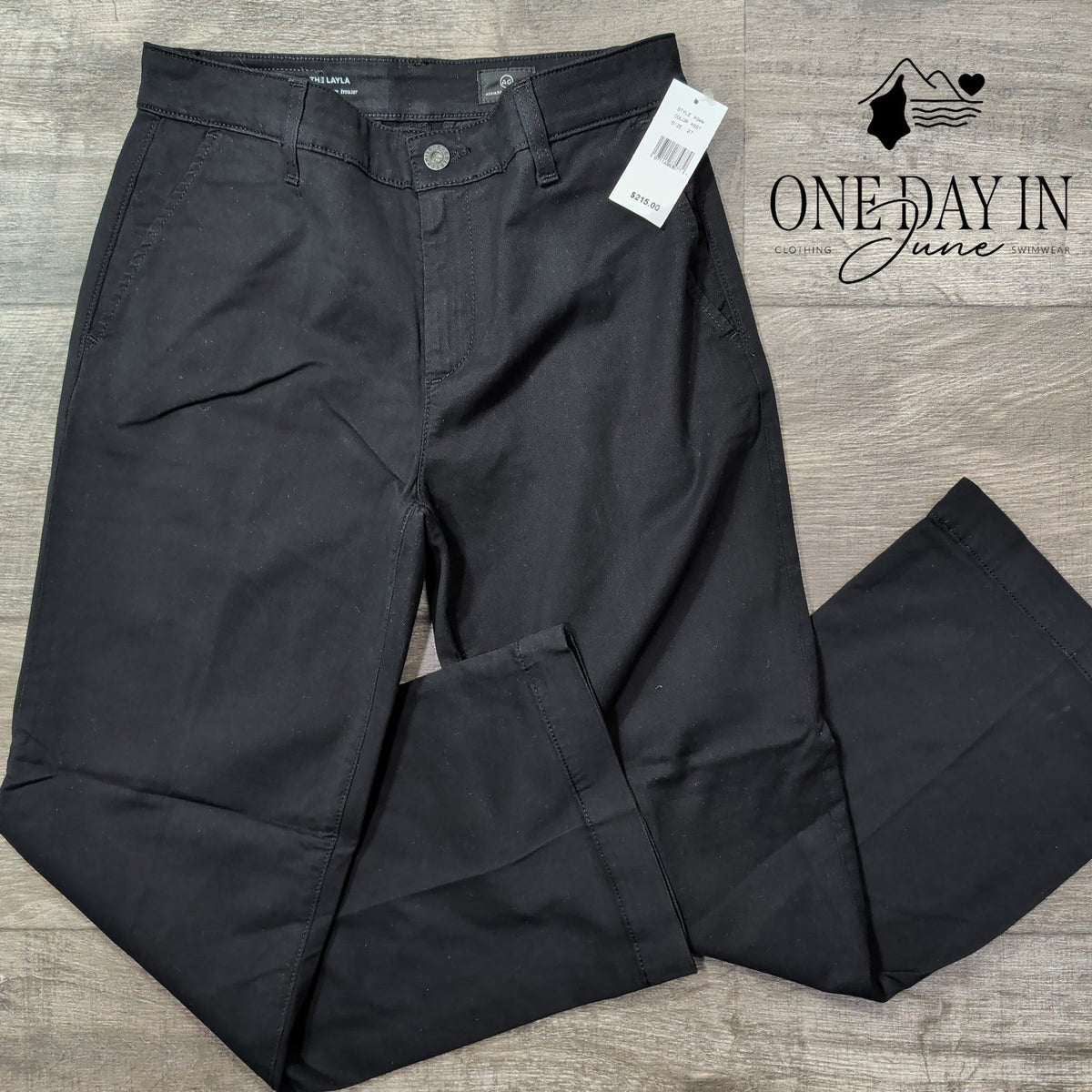 AG Adriano Goldschmied The Layla Cropped Flare Trouser Pants Black NWT 27 Size 4