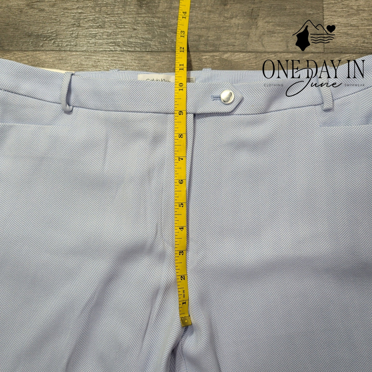 Calvin Klein Petite Modern Fit Herringbone Tapered Dress Pants Blue NWT Size 14P
