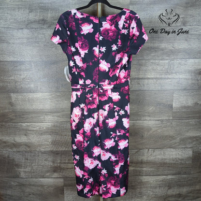 Eva Mendes Cap Sleeve Midi Dress Size 8