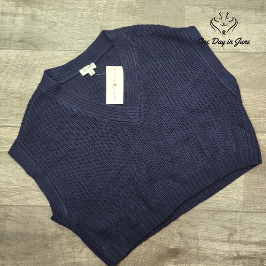 True Craft Sleeveless Crop Knit Sweater Size L