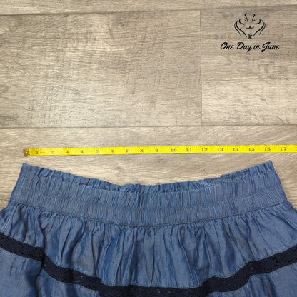 crown & ivy Pull On Tiered Skirt Size XL