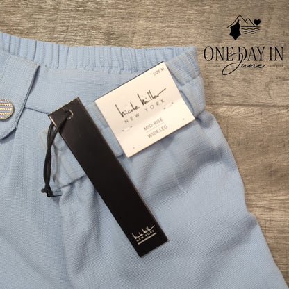 Nicole Miller Mid Rise Wide Leg Pants Size M