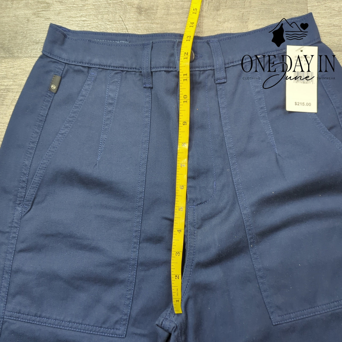 AG Adriano Goldschmied Wide Leg Crop Pants Navy Blue NWT $215 Size 27 (4)