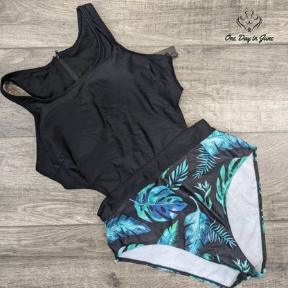 Tempt Me Cutout High Neck One Piece Swimsuit Size L