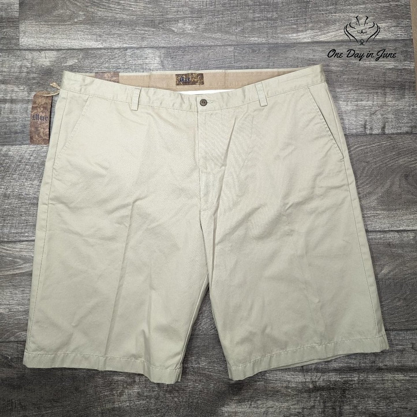 Blue Pronto Uomo Flat Front Shorts Size 44