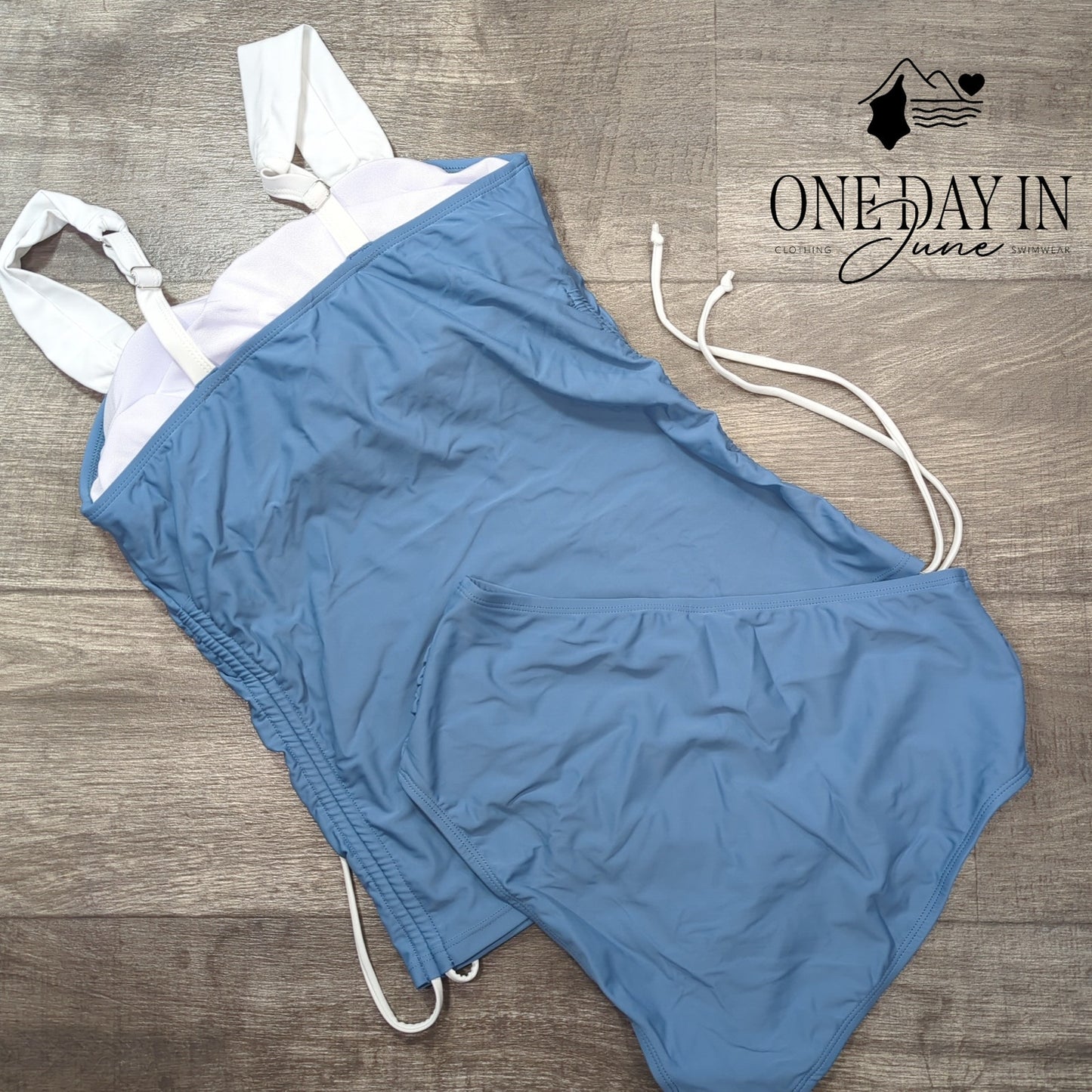 CharmLeaks Drawstring Tankini Swimsuit Size M