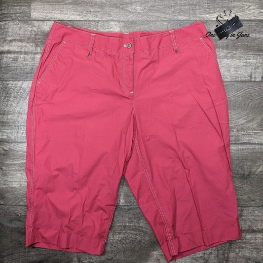 Rafaella Light Weight Poplin Capri Pants Size 18W
