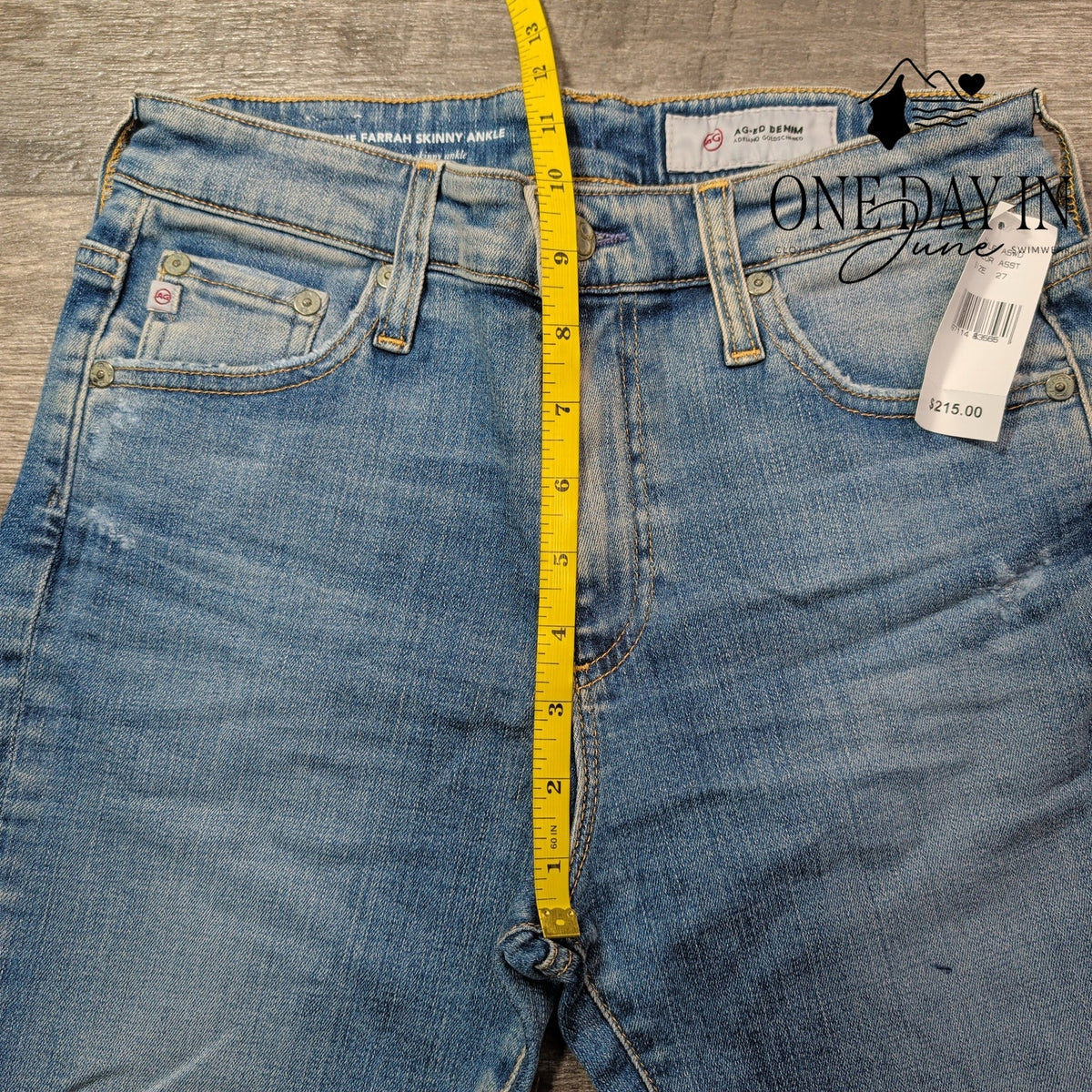 AG Adriano Goldschmied Farrah Skinny Ankle Jeans Light Blue NWT Size 4 (27)
