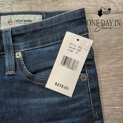 AG Adriano Goldschmied The Mila Super High Rise Skinny Jeans Blue NWT Size 4