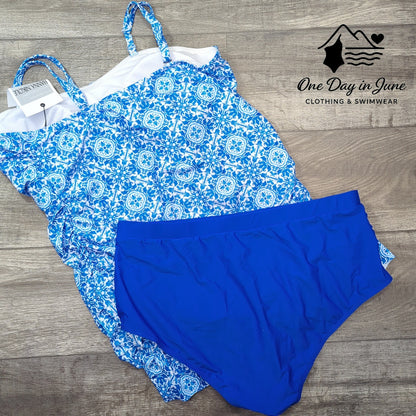 Hanna Nikole Plus Size Tankini Swimsuit Size 24W