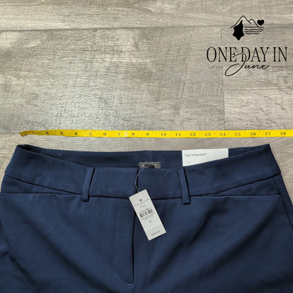 Ann Taylor The Straight Mid Rise Straight Leg Dress Pants Navy Blue NWT Size 12