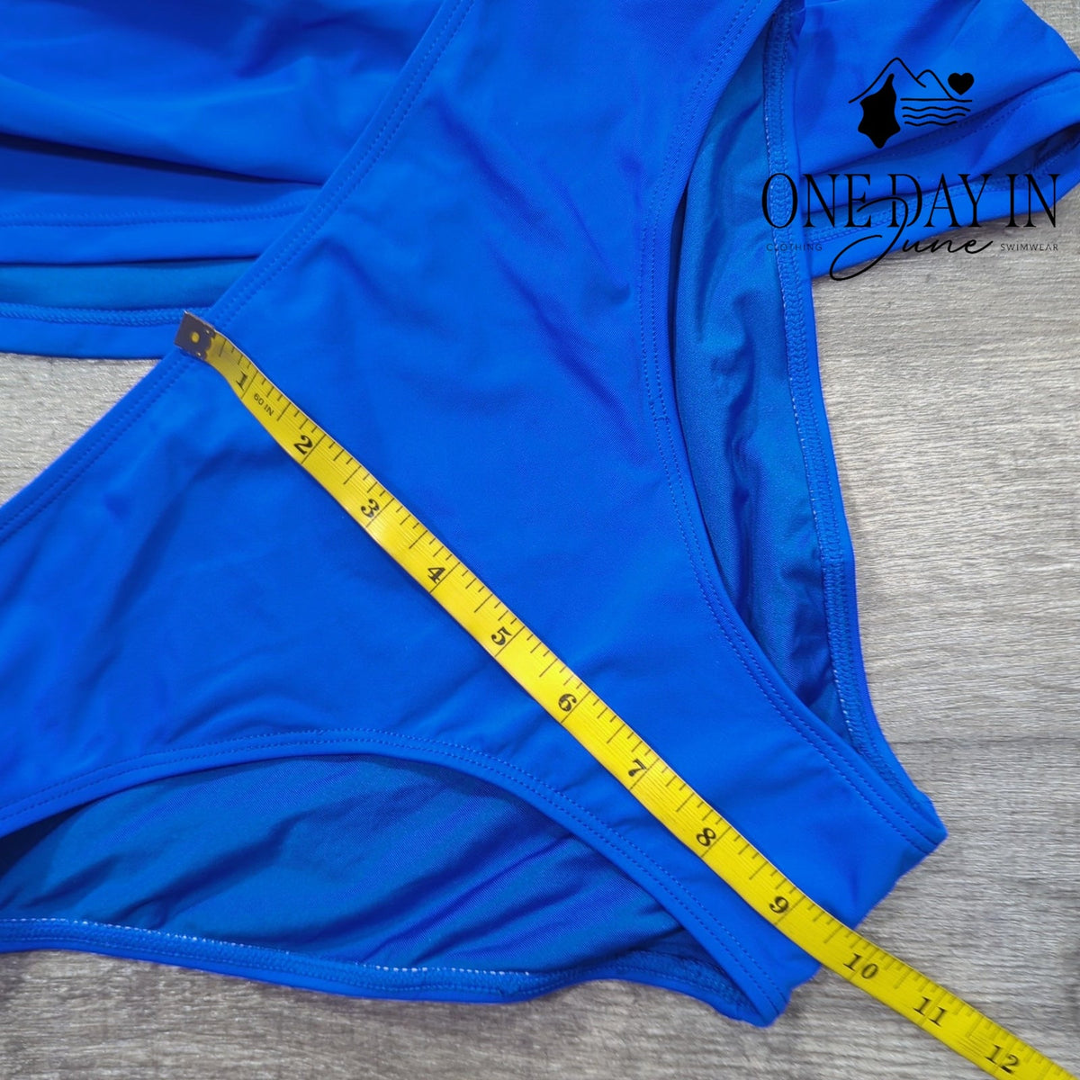 Yonique Halter Tankini Swimsuit Royal Blue Ruched Two Piece NWT Size S