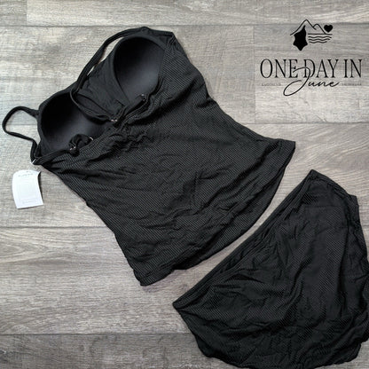 Eomenie Ribbed Tankini Swimsuit Size L