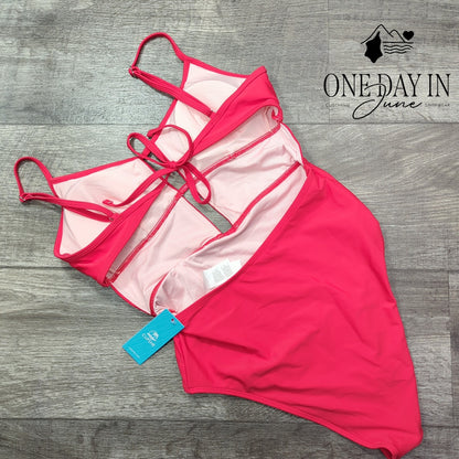 Cupshe Tie Back One Piece Swimsuit Size M