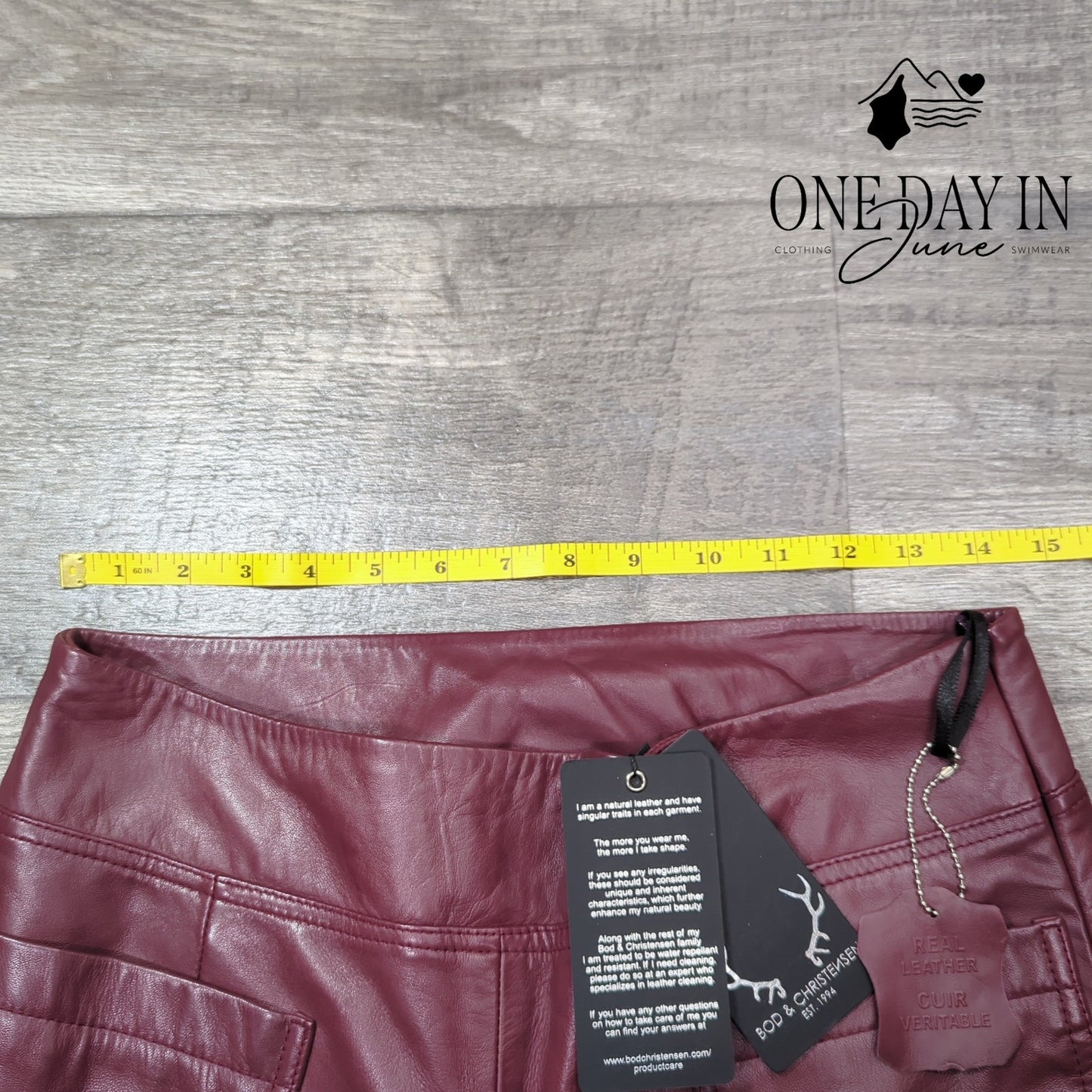 Bod & Christensen Stream Leather Bootcut Pants Size 8