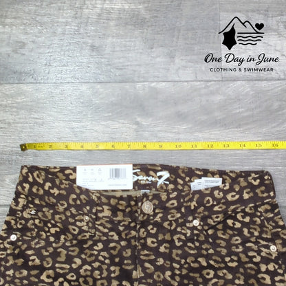 Seven7 Printed Corduroy High Rise Skinny Pants Size 8