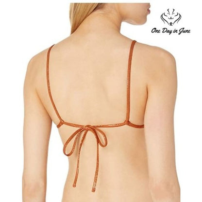 Bikini Lab Triangle Bra Bikini Top Swimsuit Size S