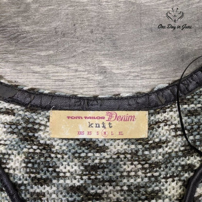 Tom Tailor Women's Knit 3/4 Sleeve Cardigan Sweater Size M