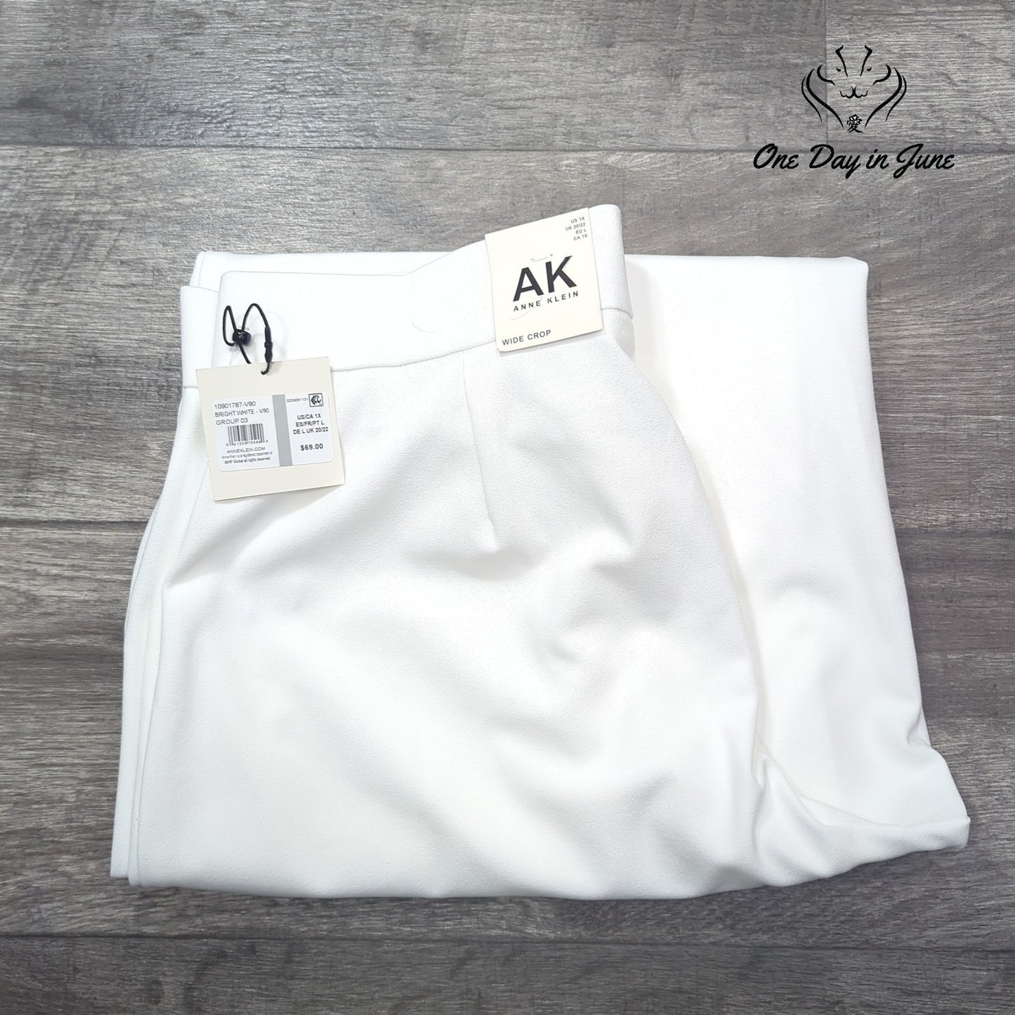 Anne Klein Plus Size Wide Crop Pants Size 1X
