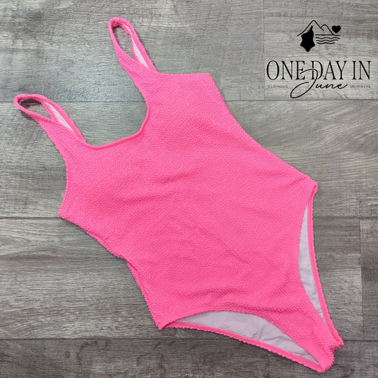 CharmLeaks Textured One Piece Swimsuit Size S