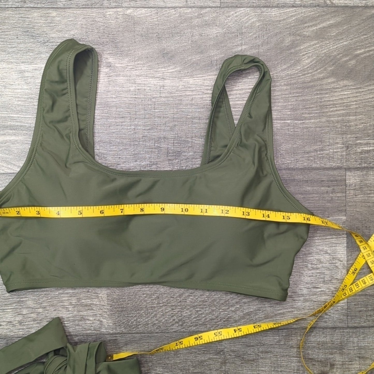 Aleumdr Crop Top Bottom Knot Bikini Swimsuit Size XL