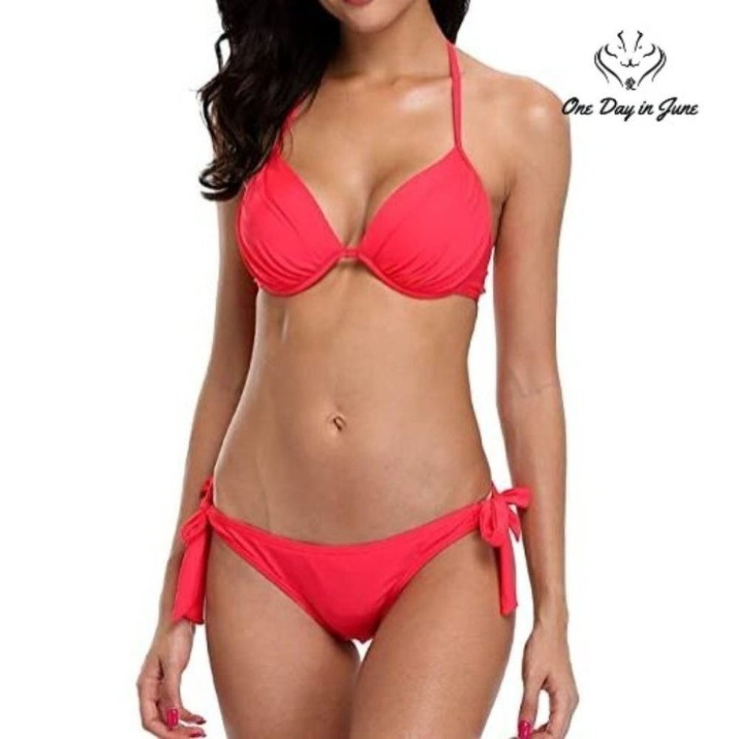 Beautyin Halter Underwire Bikini Size S